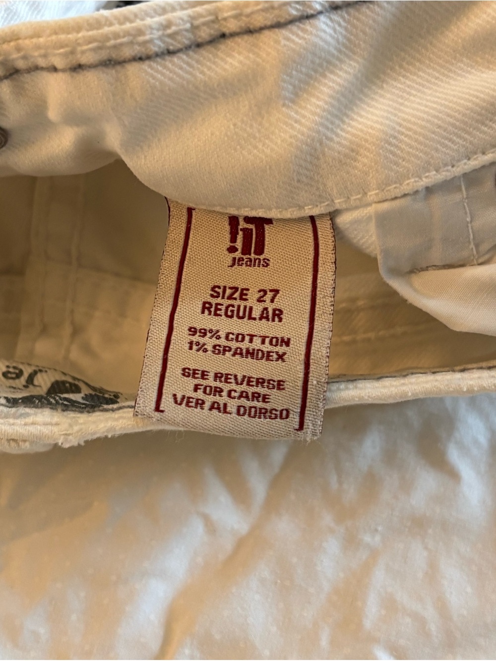 !It Vintage Los Angeles white Straight-Leg Jeans - Picture 6 of 16
